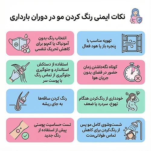رنگ کردن مو در بارداری 4 نکات ایمنی رنگ مو در بارداری